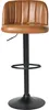 BELIANI Barstühle 2er-Set goldbraunes Kunstleder schwarzer Produktbild-Vorschau 6