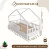 Crazy Pine Lit de maison avec tiroirs 90x190 cm - Lit Voir les images du produit 2