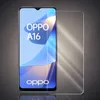 A transparent screen protector is shown placed over a smartphone screen. Produktbild-Vorschau