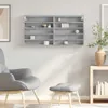 vidaXL Vitrína betónová sivá 100x8,5x50 cm materiál na báze Náhľad obrázku produktu 3