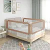 vidaXL Chránič postele pro batolata Taupe 150x25 cm Látka Náhled obrázku produktu 2