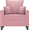 A pink velvet armchair is shown against a white background. Anteprima dell’immagine prodotto