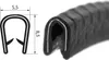 KS0-1S Kantenschutzprofil Kantenschutz Schwarz PVC Produktbild-Vorschau 1
