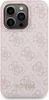 A pink phone case with a repeating Guess logo pattern and a gold Guess logo at the bottom. Anteprima dell’immagine prodotto