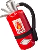 Handtasche in Feuerlöscher-Optik von Vorne mit Henkel und Reißverschluss Produktbild-Vorschau