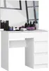 Akord Coiffeuse Avec Miroir Droite Blanc 90X50X142 Voir les images du produit 1