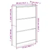 VidaXL Schoenenkast 80x21x125,5 cm bewerkt hout wit Produktbild-Vorschau 8