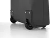 A close-up view of the bottom of a black suitcase, showing its wheels and protective casing. Náhled obrázku produktu
