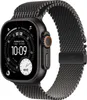 Apple 49mm Milanaise Armband Titan Schwarz L Produktbild-Vorschau 2