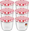 6 Stück WELLGRO Vorratsglas Einmachgläser Schraubdeckel rot Produktbild-Vorschau 1