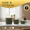 Meisterhome LED-Kerzen Set 3er – Bubble Design, Timer, Produktbild-Vorschau 2