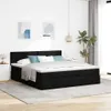 vidaXL Letto ottomano con materassi e LED in tessuto nero Anteprima dell’immagine prodotto 4