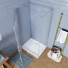 90x80cm 185cm 6mm ESG Nano Glas Eckdusche Duschtür Falttür Produktbild-Vorschau 2