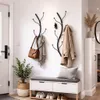 DanDiBo Wandgarderobe Schwarz Metall 2er Set Flora Produktbild-Vorschau 8