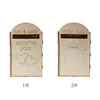 DIY Holz Hochzeit Mailbox Briefkasten mit Schloss Rustikale Produktbild-Vorschau 13