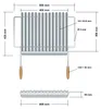 Rysunek techniczny – DEOS Ruszt grillowy BIO ze stali nierdzewnej 59 × 42 cm z drewnianymi uchwytami Podgląd zdjęcia produktu