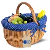 Creative Home Duży Kosz Wiklinowy Piknikowy z Granatowym Podgląd zdjęcia produktu 1