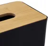 Taschentuchbox Kosmetiktuchbox Tuchspender Bambus Schwarz Produktbild-Vorschau 3