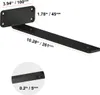 A diagram showing the dimensions of a black metal shelf bracket. Podgląd zdjęcia produktu