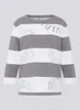 Rabe T-Shirt Grau 46 mit klassischem Ringeldesign, Produktbild-Vorschau 2