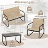 4 TLG. Gartenmöbel Lounge Set, Gartenlounge Set mit Produktbild-Vorschau 5