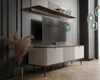 Tkmoebel Vitrine Marly 03 L/P Kaschmir/Walnuss 60/191/40 cm Produktbild-Vorschau 3