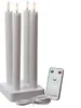LED Stabkerzen LISA - Echtwachs - mit Ladestation - inkl. Fernbedienung - H: 25cm - weiß - 4er Set Produktbild-Vorschau