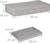 Relaxdays – sada 2 kusů úložných boxů pod postel, 50 l, s Náhled obrázku produktu 4
