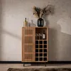 FURNLUX Weinschrankschieber Akazie Und Schwarz 80cm / Produktbild-Vorschau 2