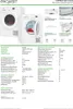 A collage showcasing a white heat pump dryer from multiple angles and highlighting its features with text and icons. Produktbild-Vorschau