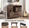 Stojak na gramofon COSTWAY, stolik na gramofon z półką, 4 Podgląd zdjęcia produktu 7