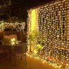 3×3m Lichtervorhang  PVC, 300 LED Warmweiß, 8 Modi mit Produktbild-Vorschau 2