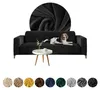 Elastischer Velours-Bezug für Ecksofa 3-Sitzer in Schwarz – Produktbild-Vorschau 1