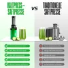 A comparison of a cold press juicer and a traditional juicer, highlighting the benefits of the cold press juicer. Náhled obrázku produktu