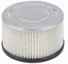 A cylindrical air filter with a metal top and a black base, set against a white background. Voir les images du produit