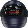 The back of a dark blue racing helmet with the Oracle Red Bull Racing logo. Voir les images du produit