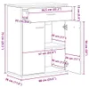 vidaXL Credenza in rovere fumé 60x30x75 cm Materiale a base Anteprima dell’immagine prodotto 7