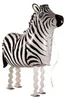 Folienballon Airwalker Zebra, ca. 65 x 43 cm Produktbild-Vorschau 1