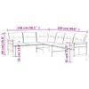 vidaXL Garten-Ecksofa Anthrazit Stahl und Textilene Produktbild-Vorschau 8