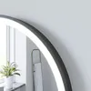 AQUALAVOS Badspiegel mit Beleuchtung Rund 60 cm Schwarz Produktbild-Vorschau 6