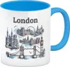 Skyline London Kaffeebecher in hellblau mit Spruch London Produktbild-Vorschau 1