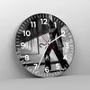 Wanduhr - Rund - Glasuhr - Fotografie Mode Frau - 40x40cm - Produktbild-Vorschau 4