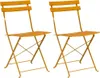 vidaXL : 2 chaises pliantes de jardin, couleur moutarde, en Voir les images du produit 1