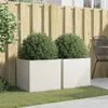 vidaXL Sadzarka 2 szt. Biała 49x47x46 cm Stal Podgląd zdjęcia produktu 3