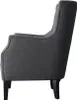 Poltrona scandinava "Duchesse" in tessuto - grigio Anteprima dell’immagine prodotto 3