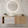 RODAN | Mobile Sottolavabo - Marrone e Beige - 140 cm - Con Anteprima dell’immagine prodotto 4
