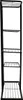 A tall, narrow, black metal shelf unit with four shelves. Náhľad obrázku produktu