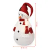 A decorative snowman figure with LED lights, shown against a white background with measurement indicators. Voir les images du produit