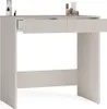 A modern, minimalist desk with drawers, featuring some cosmetic items on top. Anteprima dell’immagine prodotto