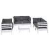 vidaXL 7-tlg. Garten-Lounge-Set mit Kissen Kiefer Produktbild-Vorschau 3